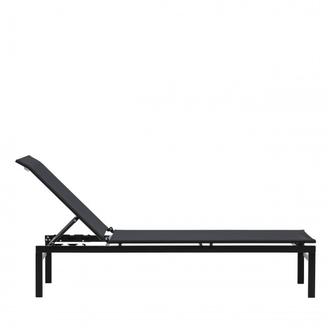 Massimo - Chaise longue inclinable en aluminium