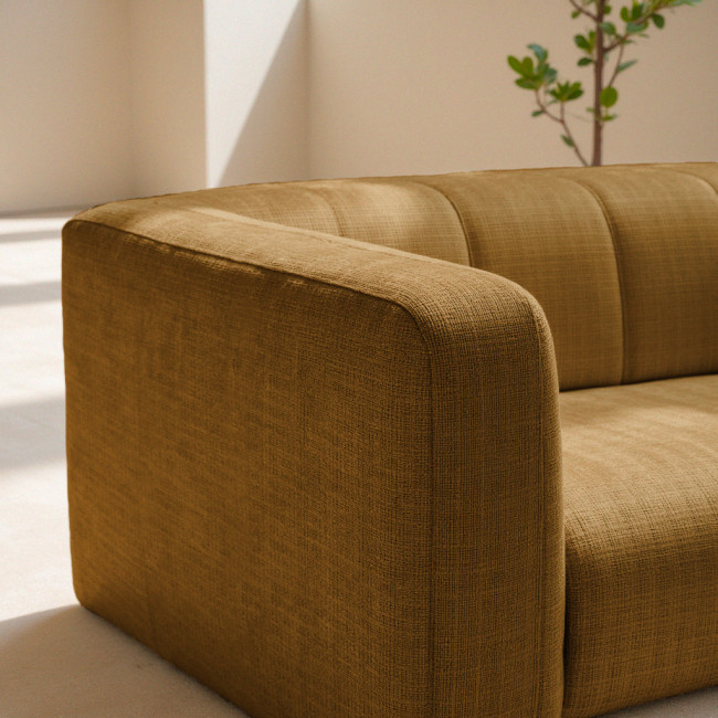 Danae - Canapé convertible 4 places en tissu chenille