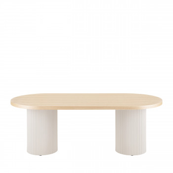 Solva - Table à manger 10 personnes ovale en bois