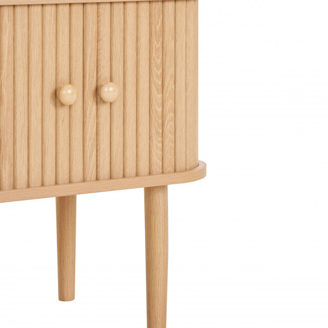 Nikko - Table de chevet 2 portes coulissantes en bois