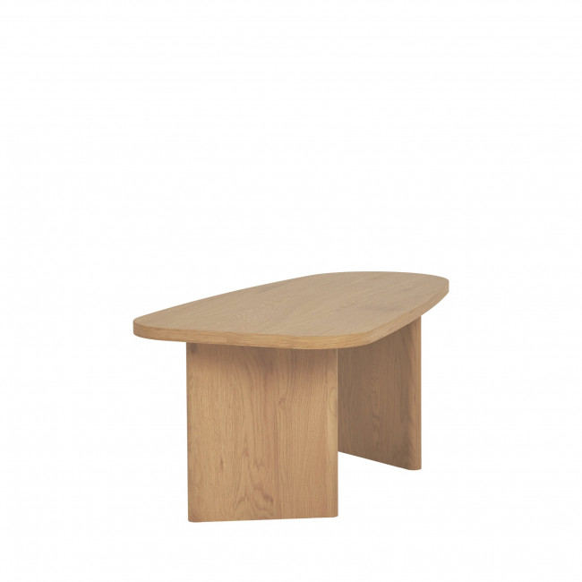 Melo - Table basse organique en bois 100x50cm