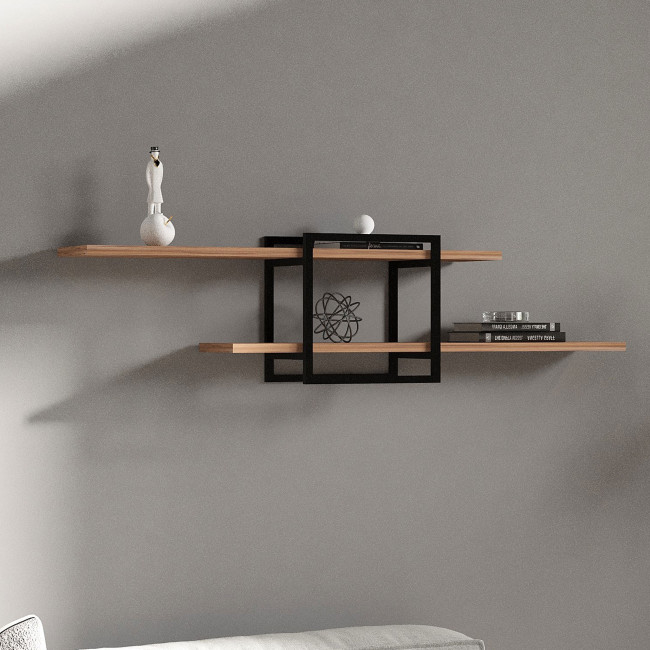 Moa - Étagère murale en bois et métal L120cm