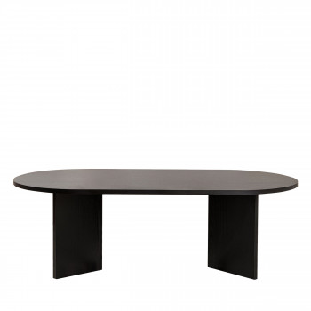 Sam - Table basse ovale en bois 119x60cm 