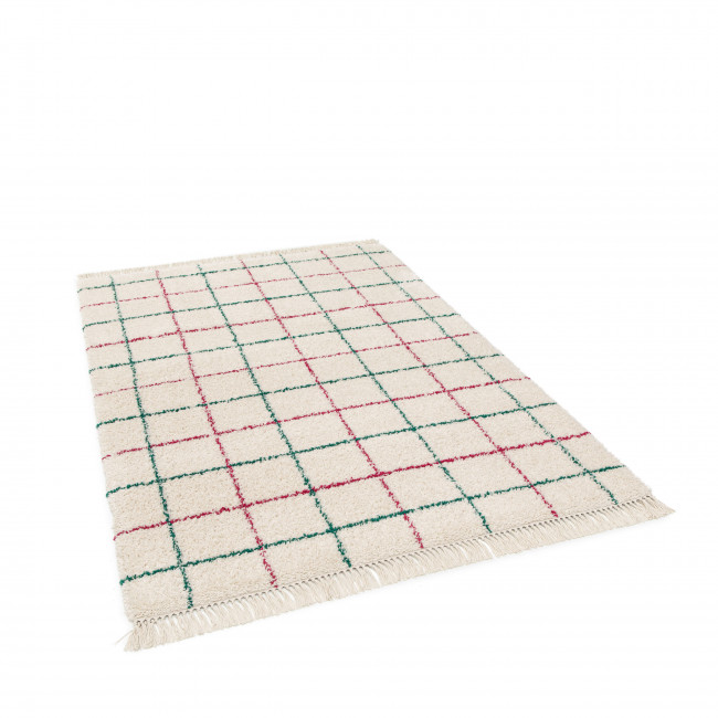 Moka - Tapis à motif quadrillage coloré