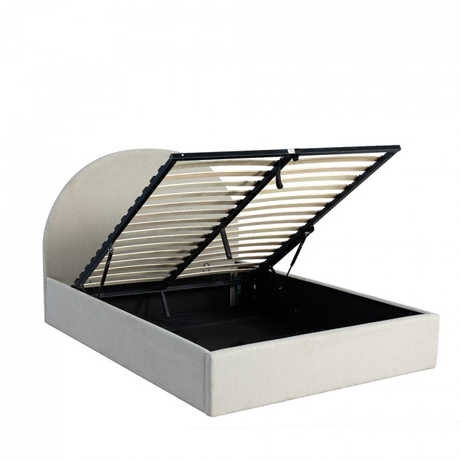 Backo - Lit coffre en tissu 140x190cm