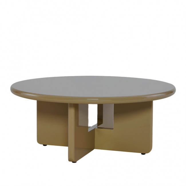 Paloma - Table basse ronde en bois laqué ø80cm