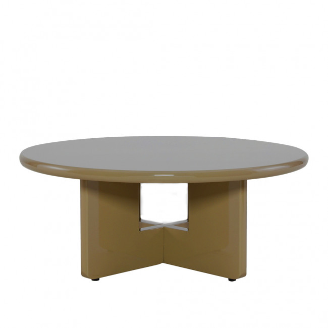 Paloma - Table basse ronde en bois laqué ø80cm