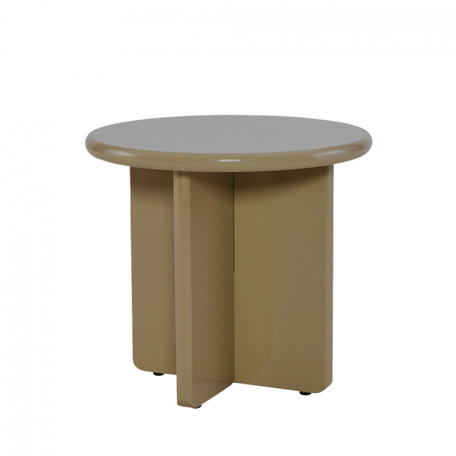 Paloma - Table d'appoint ronde en bois laqué ø50cm