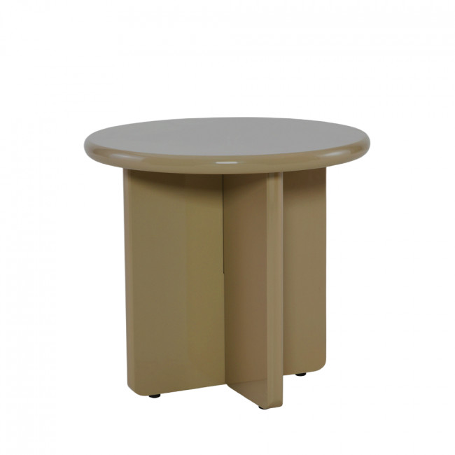 Paloma - Table d'appoint ronde en bois laqué ø50cm