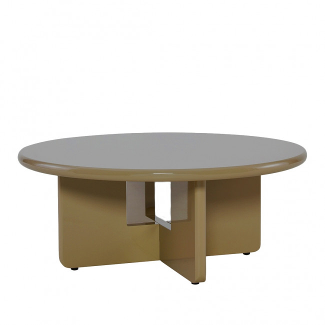 Paloma - Table basse ronde en bois laqué ø80cm