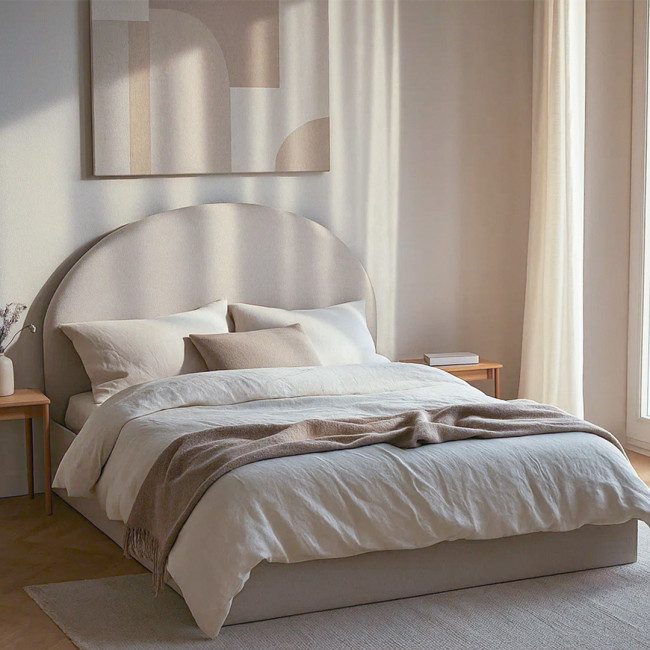 Backo - Lit coffre en tissu 160x200cm
