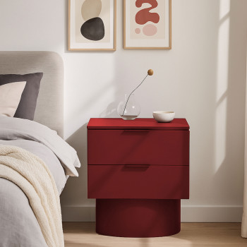 Totem - Table de chevet 2 tiroirs en bois