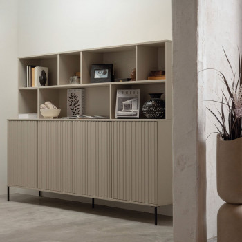 New gravure - Buffet 4 portes en bois L200cm