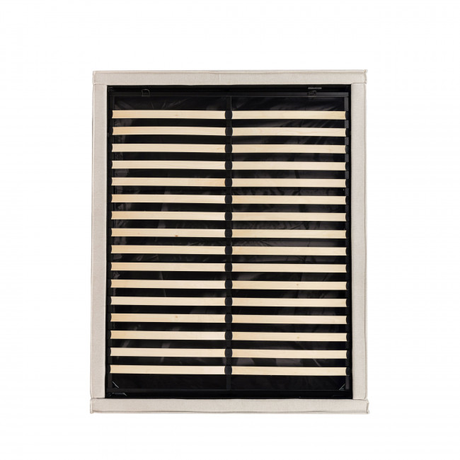 Liberio - Lit coffre en tissu 160x200cm