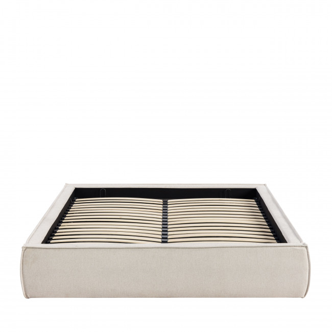 Liberio - Lit coffre en tissu 140x190cm