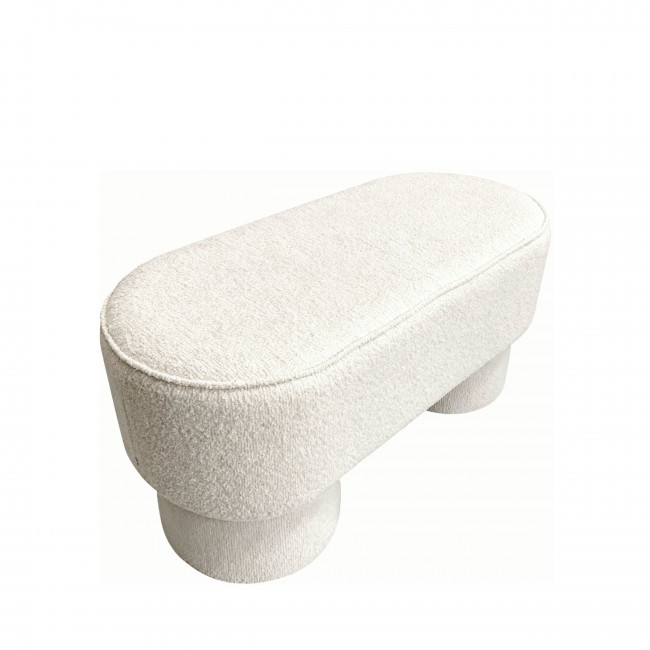 Arlo - Banc arrondie en tissu bouclette L92cm