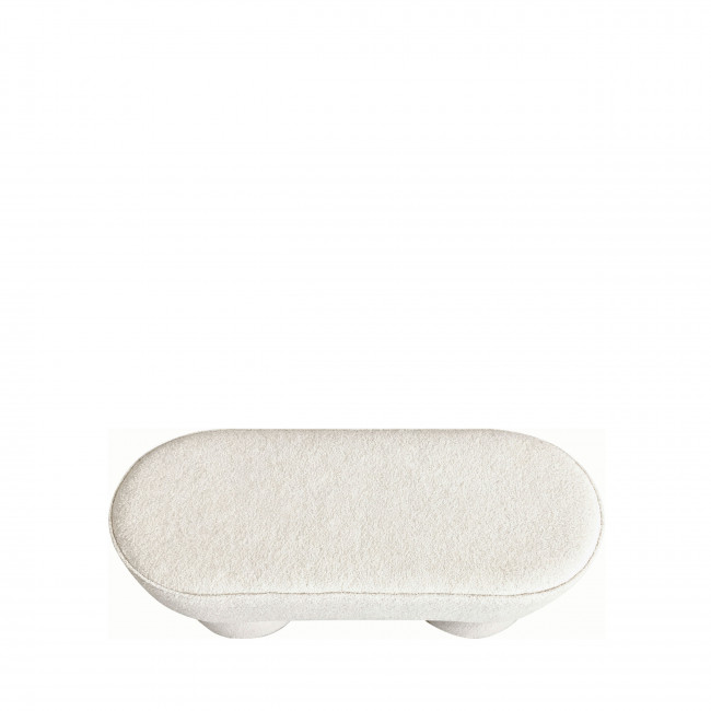 Arlo - Banc arrondie en tissu bouclette L92cm