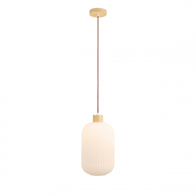 Argalo - Suspension en verre et bois 20x38cm