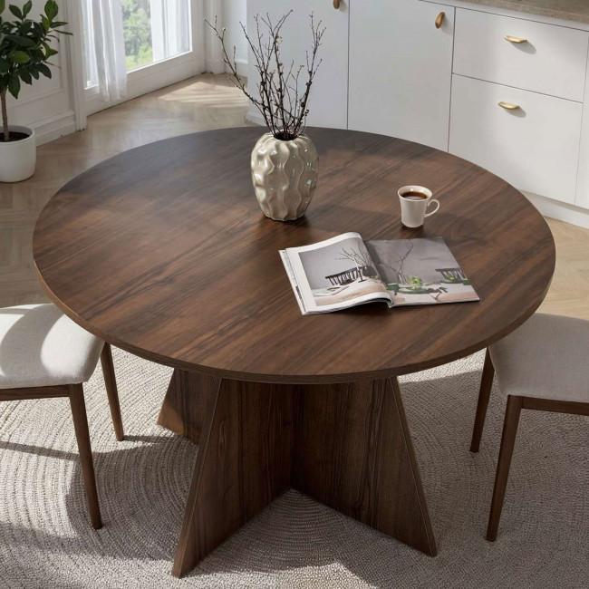 Naro - Table à manger 4 personnes ronde en bois