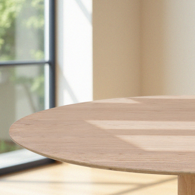 Lisa - Table à manger 4 personnes ronde en bois ø100cm
