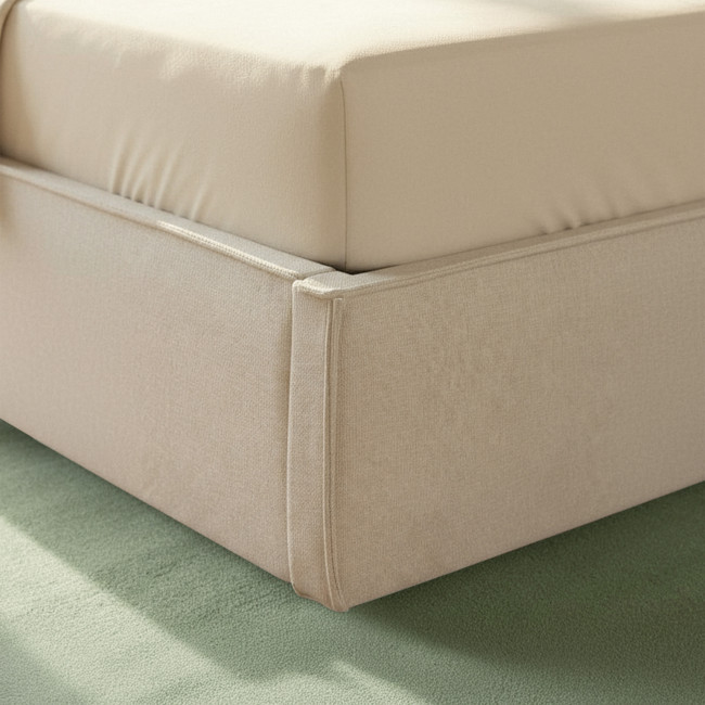 Liberio - Lit coffre en tissu 160x200cm