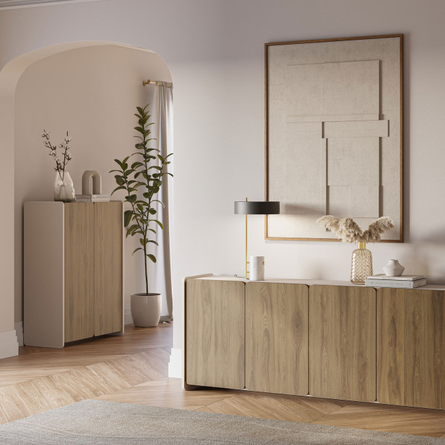 Enara - Buffet 4 portes en bois L180cm
