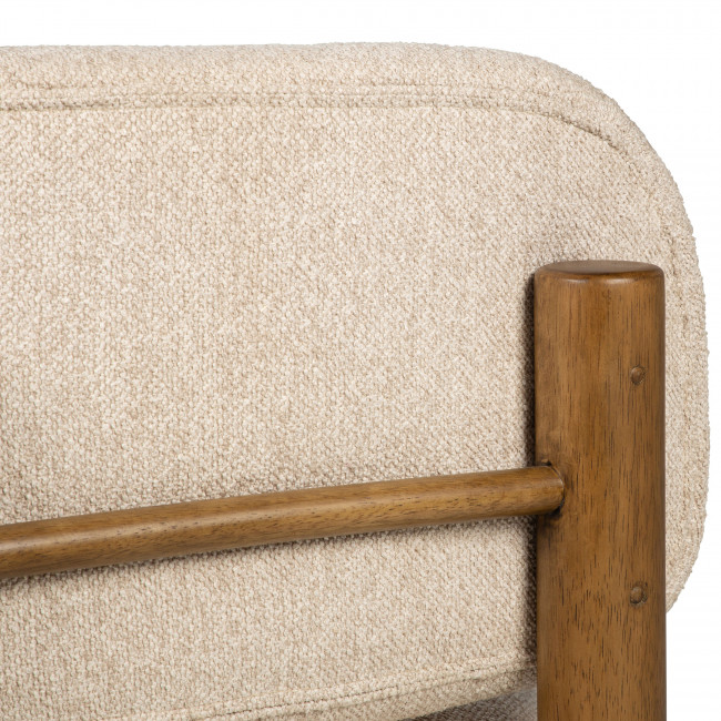 Nubo - Fauteuil en tissu bouclette et bois
