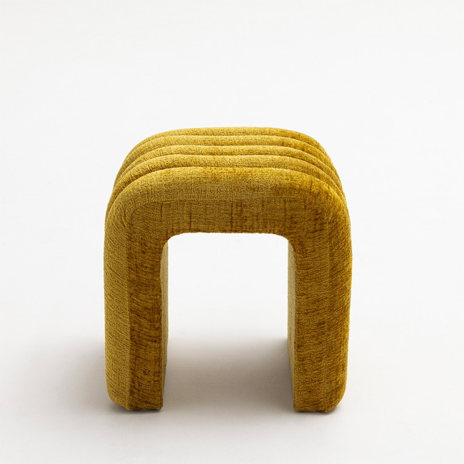Mui - Tabouret rembourré en tissu chenille