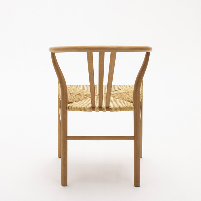 Lio - Lot de 2 chaises en corde tressée et bois