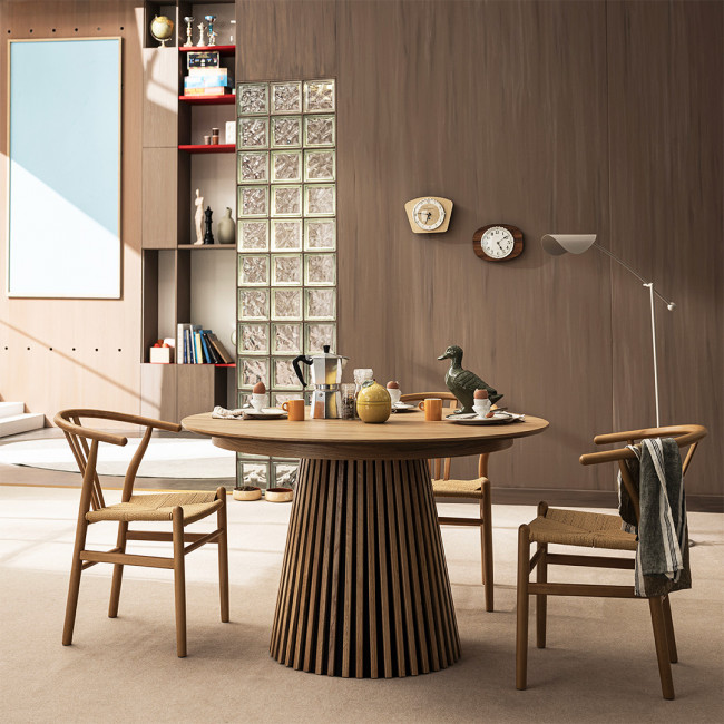 Lio - Lot de 2 chaises en corde tressée et bois