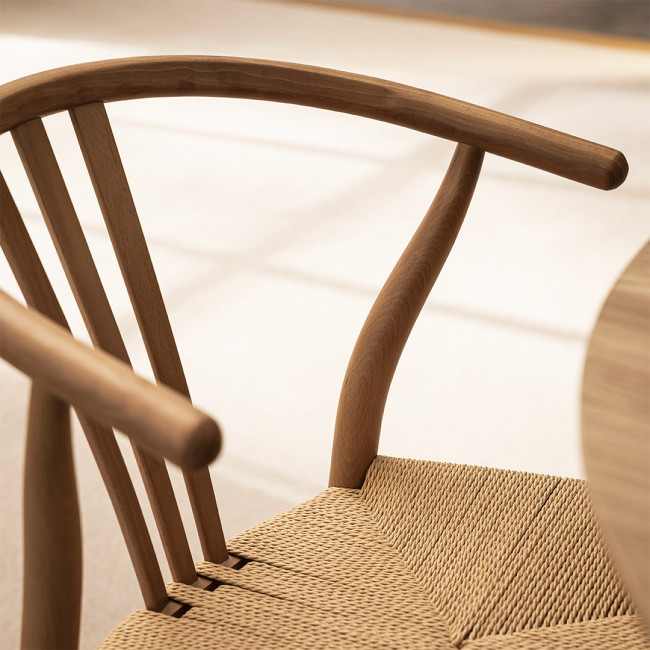 Lio - Lot de 2 chaises en corde tressée et bois