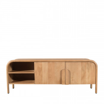 Bali - Meuble TV 2 portes en bois massif L150cm