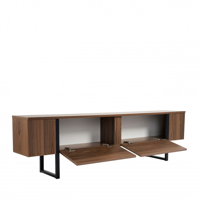 Tod - Meuble TV 2 portes en bois et métal L180cm