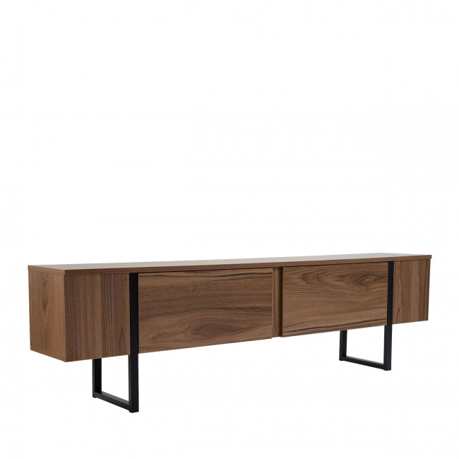 Tod - Meuble TV 2 portes en bois et métal L180cm