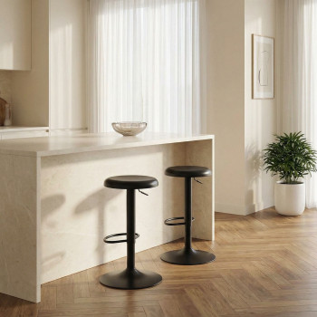 Pop - Tabouret de bar réglable en métal H60-81cm