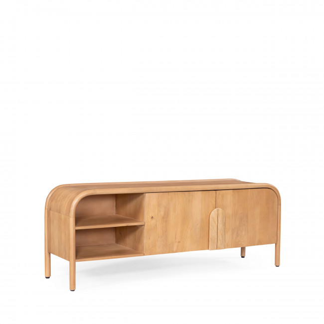 Bali - Meuble TV 2 portes en bois massif L150cm