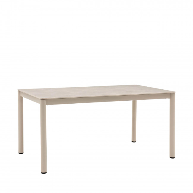 Alcudia - Table à manger 6 personnes en céramique et métal
