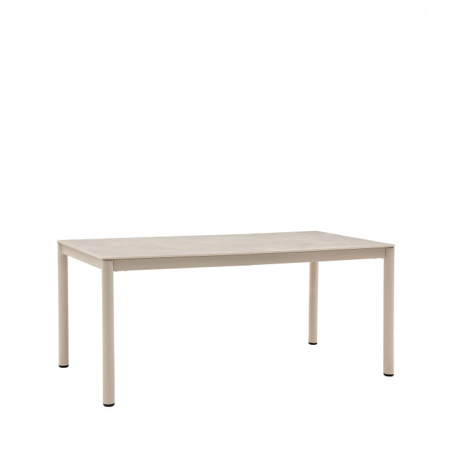 Alcudia - Table à manger 8 personnes en céramique et métal