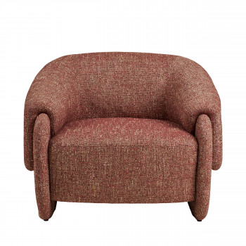 Hamiltony - Fauteuil lounge en tissu chiné 
