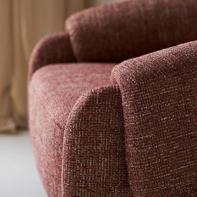 Hamiltony - Fauteuil lounge en tissu chiné 