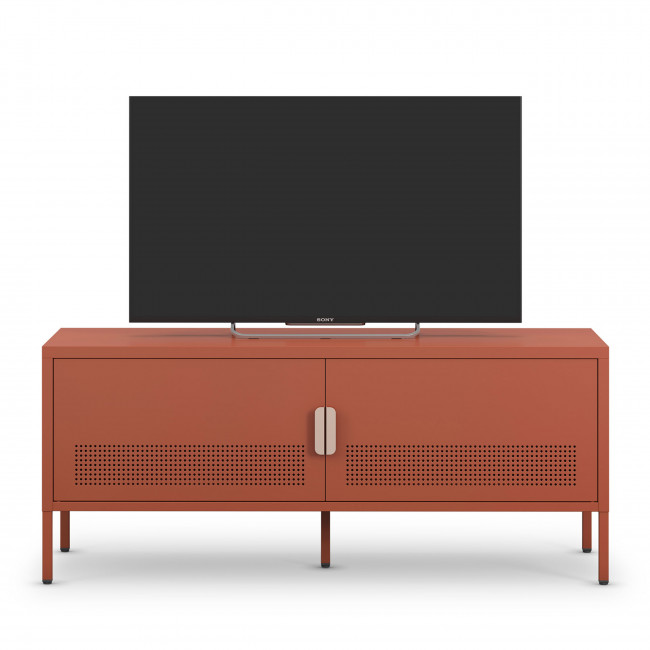 Adel - Meuble TV 2 portes en métal L120cm
