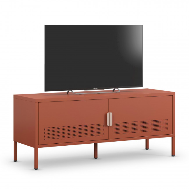 Adel - Meuble TV 2 portes en métal L120cm