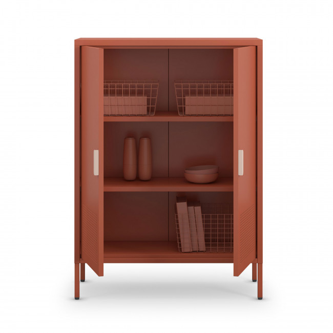 Adel - Buffet haut 2 portes en métal H110cm