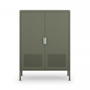 Adel - Buffet haut 2 portes en métal H110cm