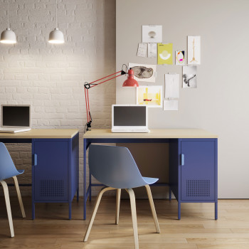 Adel - Bureau 1 porte en métal L120cm