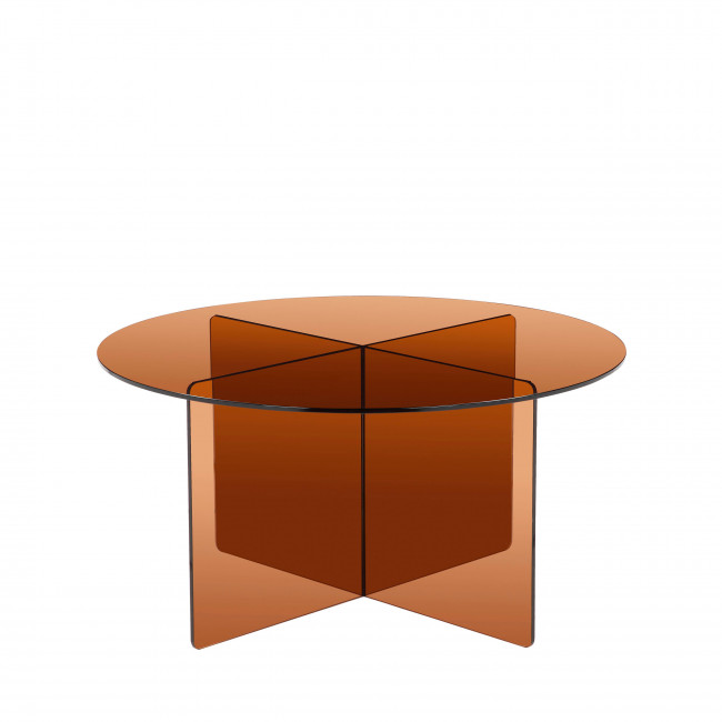 Boston - Table basse ronde en verre ø80cm