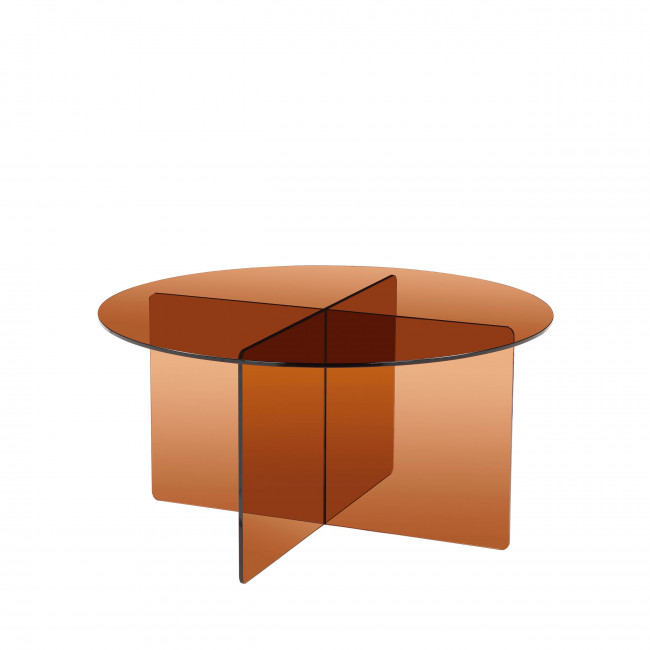 Boston - Table basse ronde en verre ø80cm