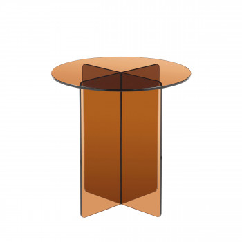 Boston - Table d'appoint ronde en verre ø45cm