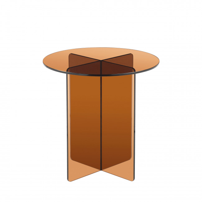 Boston - Table d'appoint ronde en verre ø45cm