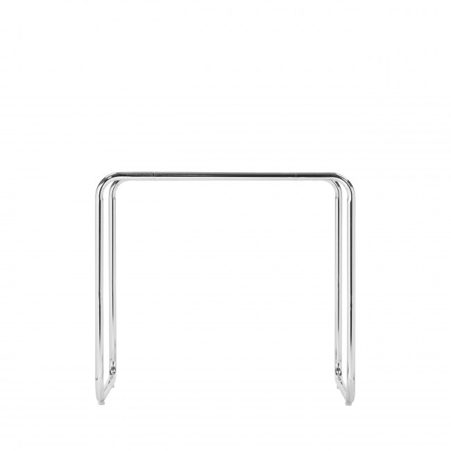 Rika - Table d'appoint en verre pieds chrome